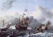 Ludolf Backhuysen The Eendracht and a Fleet of Dutch Men-of-War china oil painting artist
